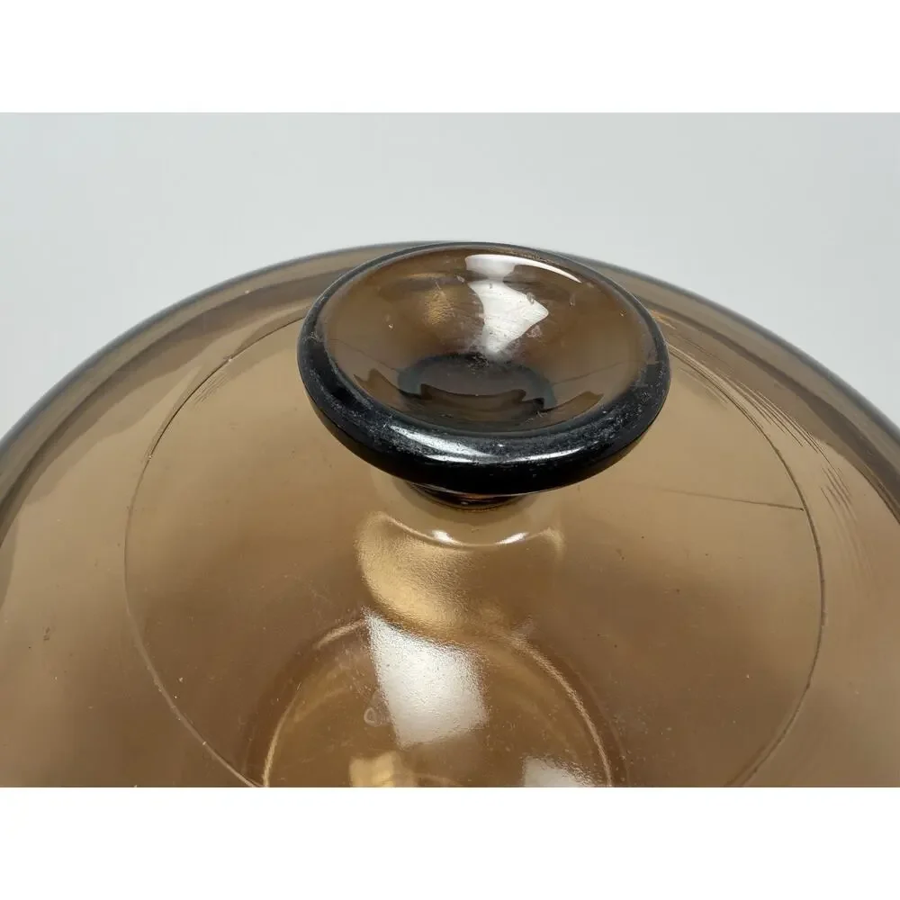 Vision Corning Ware Amber 3.5 L Stock Pot Made in France w/ Pyrex Lid Vintage
